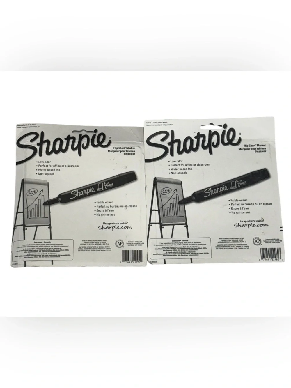 NEW 2 Pack Sharpie Flip Chart Markers Bullet Tip Assorted Colors 8pc Each SEALED